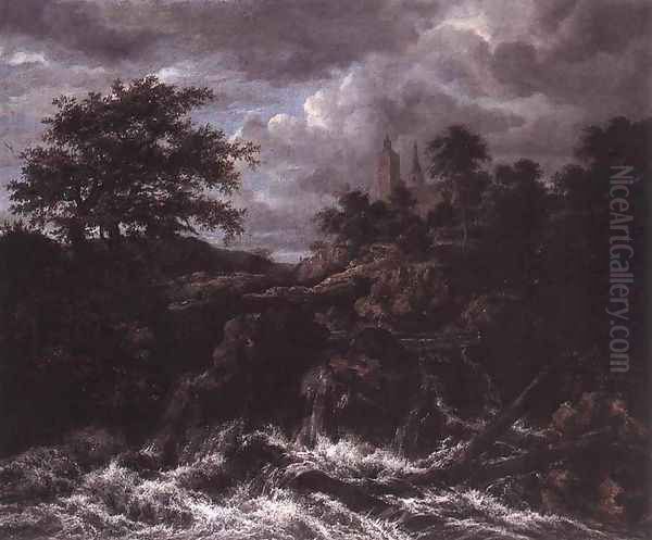 Waterfall by a Church 1667-70 - view 1