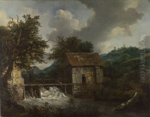 Two Watermills and an Open Sluice near Singraven 1650-52 by Jacob Van Ruisdael