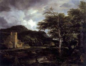 The Cloister 1650-55 by Jacob Van Ruisdael