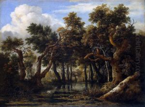 The Marsh in a Forest c. 1665 by Jacob Van Ruisdael