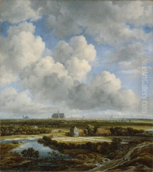 View of Haarlem with Bleaching Grounds by Jacob Van Ruisdael
