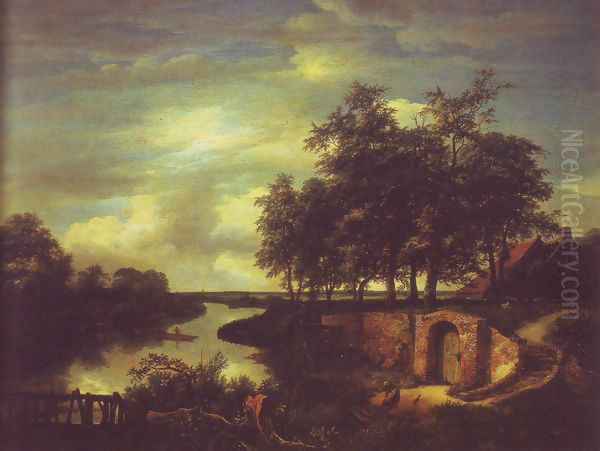 River landscape with the entrance to a vault - view 1