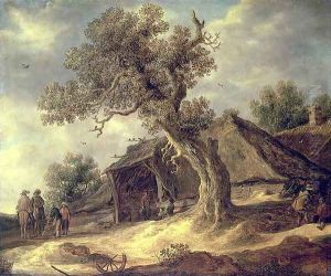 Landscape with an Oak 1634 by Jacob Van Ruisdael