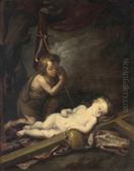 The Christ Child Asleep On The Cross With The Infant Saint John The Baptist - view 1