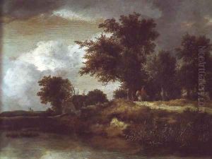 Wooded river bank