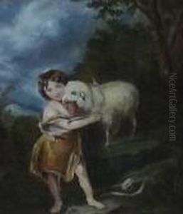 Theinfant St John With The Lamb by Bartolome Esteban Murillo