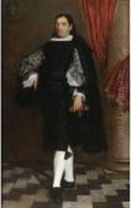 Portrait Of A Gentleman, Presumably A Member Of The Ostiglianifamily by Bartolome Esteban Murillo