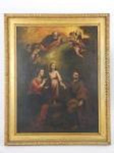 The Holy Family And The Heavenly Trinity by Bartolome Esteban Murillo