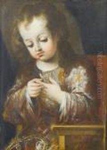 The Infant Christ Pricked With The Crown Of Thorns by Bartolome Esteban Murillo