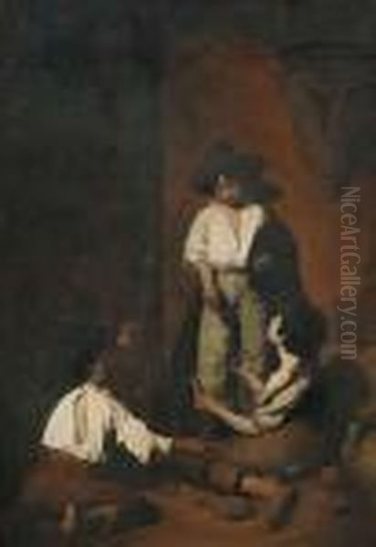 Children Playing Cards. - view 1