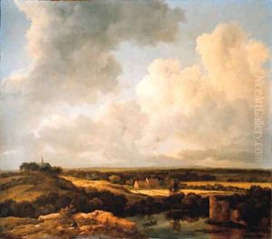 An extensive landscape in summer by Jacob Van Ruisdael