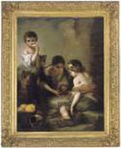 Young Boys Playing Dice by Bartolome Esteban Murillo