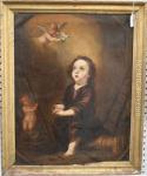 Portrait Study Of The Young Christ Child Seated With A Crown Of Thorns On His Lap - view 1