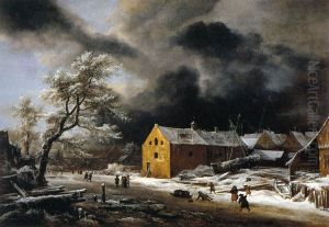 Winter landscape by Jacob Van Ruisdael