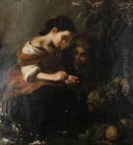 Two Young Fruit Sellers Counting Theirmoney by Bartolome Esteban Murillo