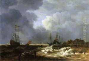 The Breakwater by Jacob Van Ruisdael