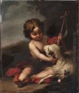 Johannes Doparen Som Barn by Bartolome Esteban Murillo