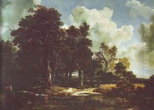 Edge of a forest with a grainfield by Jacob Van Ruisdael