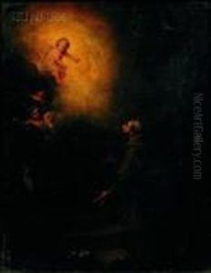 Saint Antonio With Cherubim