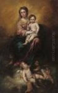 The Madonna Of The Rosary by Bartolome Esteban Murillo