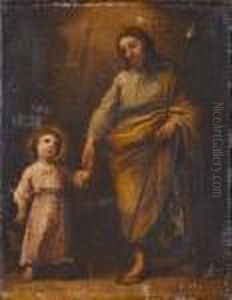 Joseph And The Christ Child by Bartolome Esteban Murillo