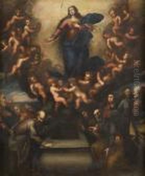 Siviglia 1618 - 1682 Assunzione Della Vergine
 Olio Su Tela, Cm. 77 X 62 - view 1