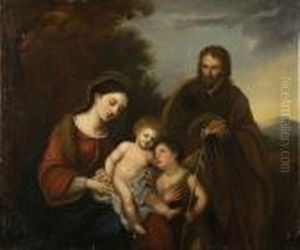 The Holy Family With The Infant St John The Baptist by Bartolome Esteban Murillo