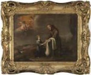 Saint Felix Of Cantalicio by Bartolome Esteban Murillo