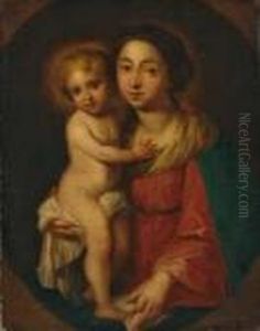 Nachfolge Madonna Mit Dem Stehenden Christuskind. Ol Auf Leinwand. H 32; B 25,5 Cm Nachfolge Madonna Mit Dem Stehenden Christuskind. Ol Auf Leinwand. H 32; B 25,5 Cm