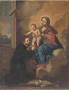 Saint Francis Xavier With A Vision Of The Virgin And Child by Bartolome Esteban Murillo