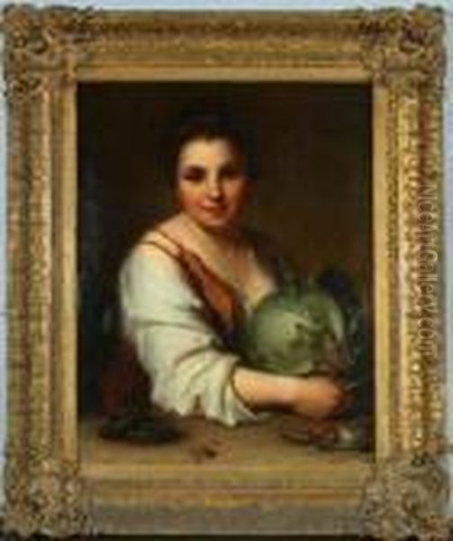 Girl With Cabbage - view 1