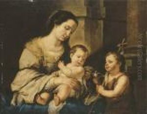 The Virgin And Child With The Infant Saint John The Baptist by Bartolome Esteban Murillo