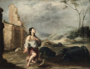 The Prodigal Son Feeding Swine by Bartolome Esteban Murillo