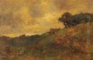 Lone Figure In A Country Landscape by John Francis Murphy