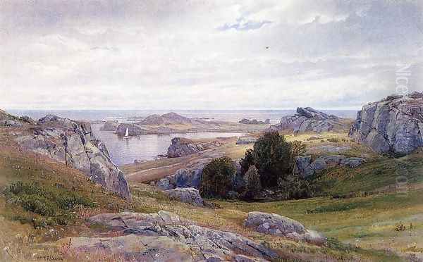 Coast with Sailboat, Newport - view 1