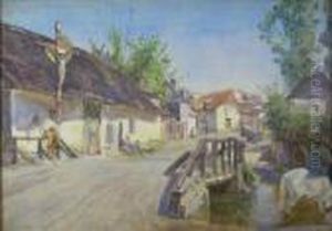 A Village Street Scene, Normandy