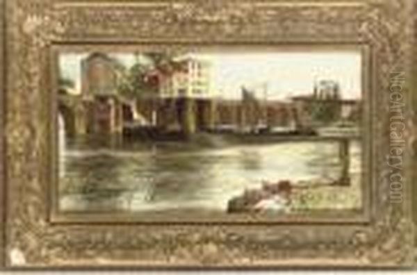 Barges On The River - view 1
