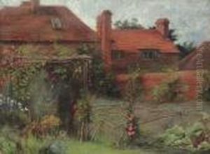 The Kitchen Garden, The Manor Farm, Ashmansworth, Hampshire by David Murray
