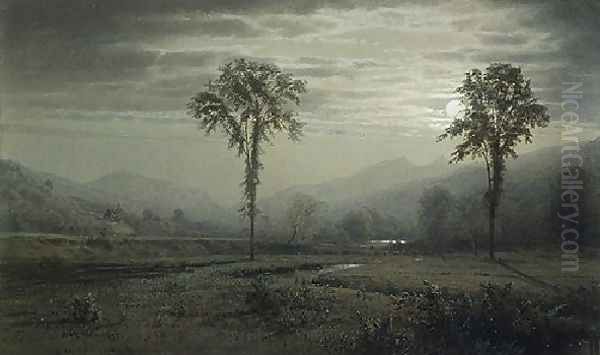 Moonlight On Mount Lafayette New Hampshire2 by William Trost Richards