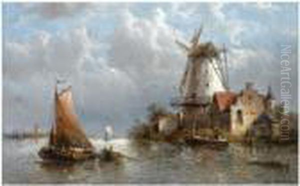 A River Scene Near Overschie - view 1