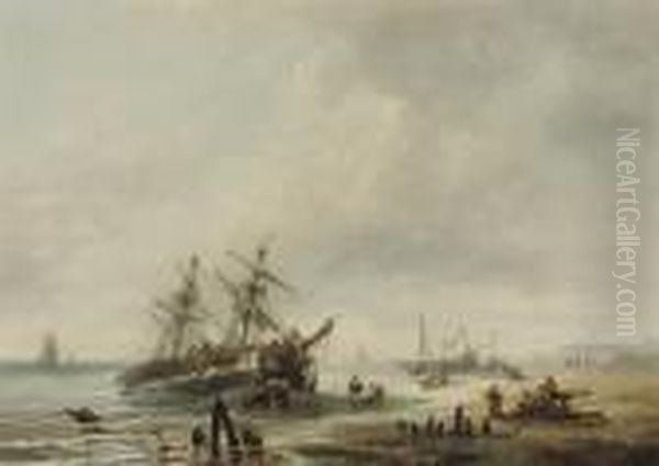 Unloading At Low Tide - view 1