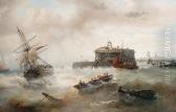 Off Calais Harbour - view 1