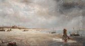 Beach Scene by Francois Etienne Musin