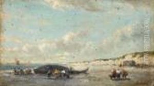Der Gestrandete Wal. by Francois Etienne Musin