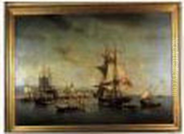 Vaisseaux Et Chaloupes Dans Le Port De Villa Nova, Au Portugal - view 1