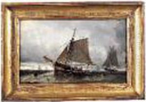Pecheurs Remontant Les Filets by Francois Etienne Musin