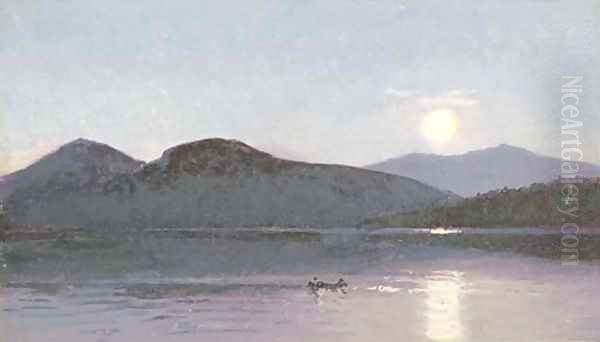 Two Boaters on a Lake - view 1