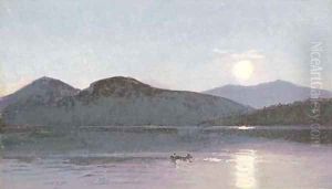 Two Boaters on a Lake