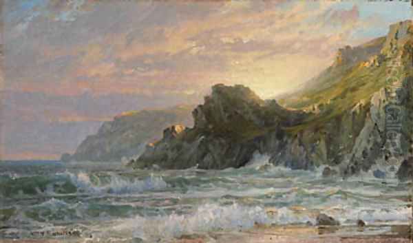 Sunset on a Rocky Coast - view 1