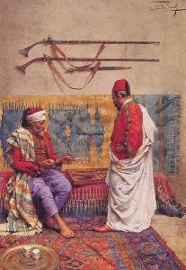 A Game Of Backgammon by Giulio Rosati